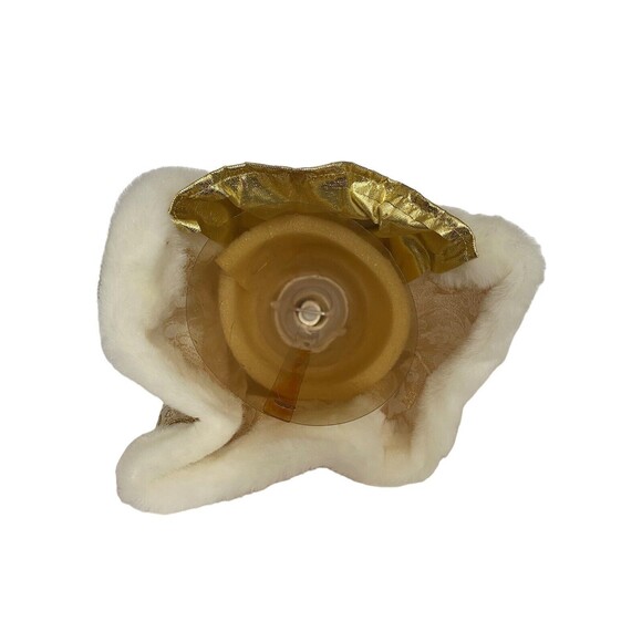 SANTA HOLDING PRESENTS CHRISTMAS TREE TOPPER IVORY & GOLD 12" TABLE DECORATION - Picture 7 of 7